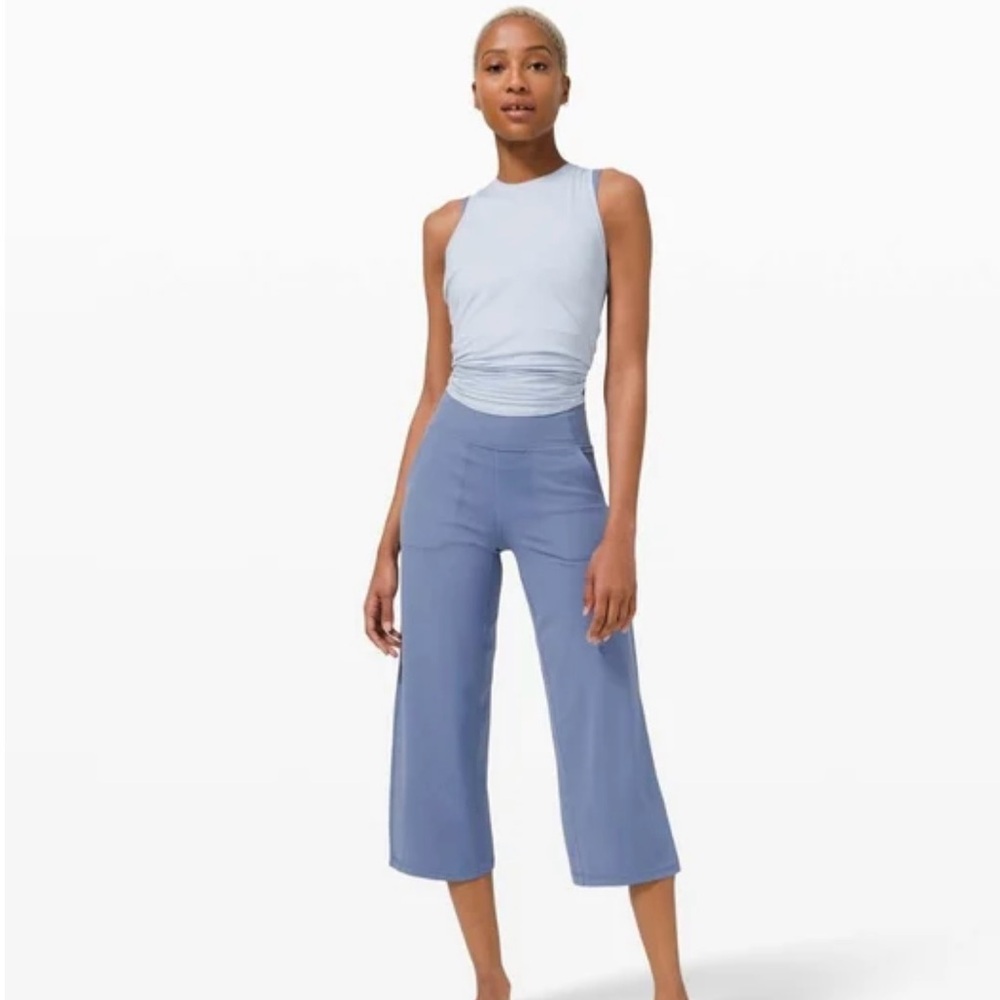Lululemon Align Wide Leg Crop In Water Drop Blue. Rare colour